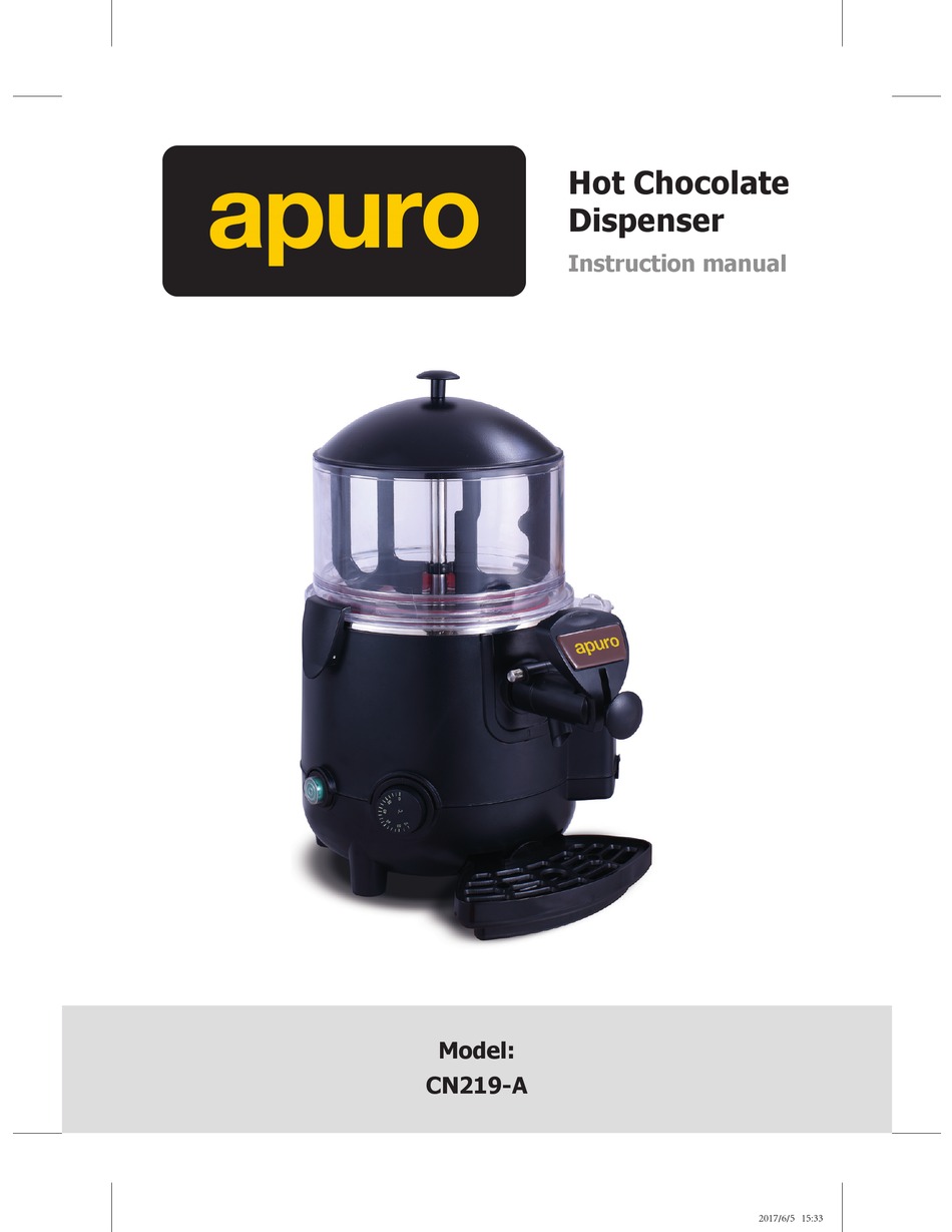 Apuro Hot Chocolate Dispenser, 5lt [CN219-A] – Fletchers Supplies