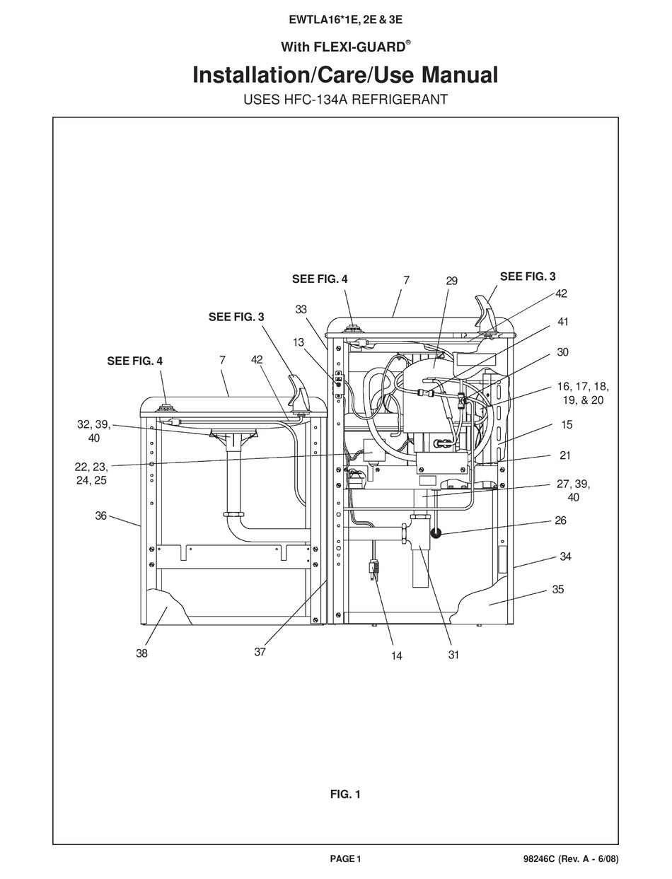 ELKAY EWTLA16*1E SERIES WATER DISPENSER INSTALLATION, CARE & USE MANUAL