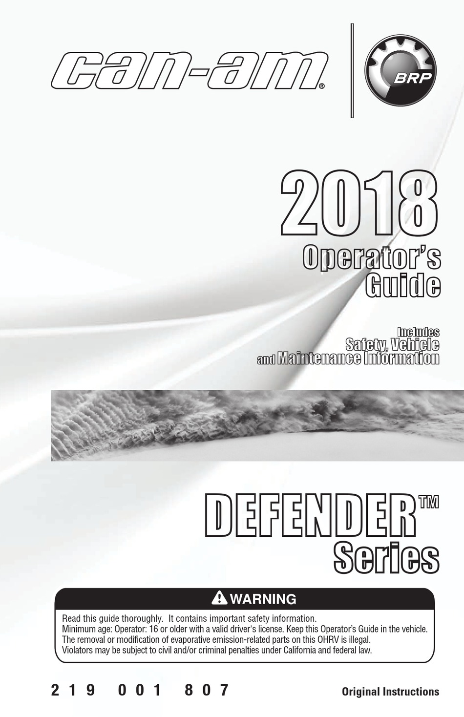 Can Am 2018 Defender Series Operator S Manual Pdf Download Manualslib Can Am 2018 Defender Series Operator S Manual Pdf Download Manualslib