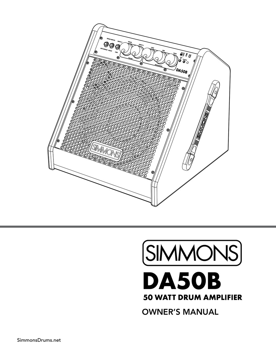 SIMMONS DA50B AMPLIFIER OWNER'S MANUAL | ManualsLib