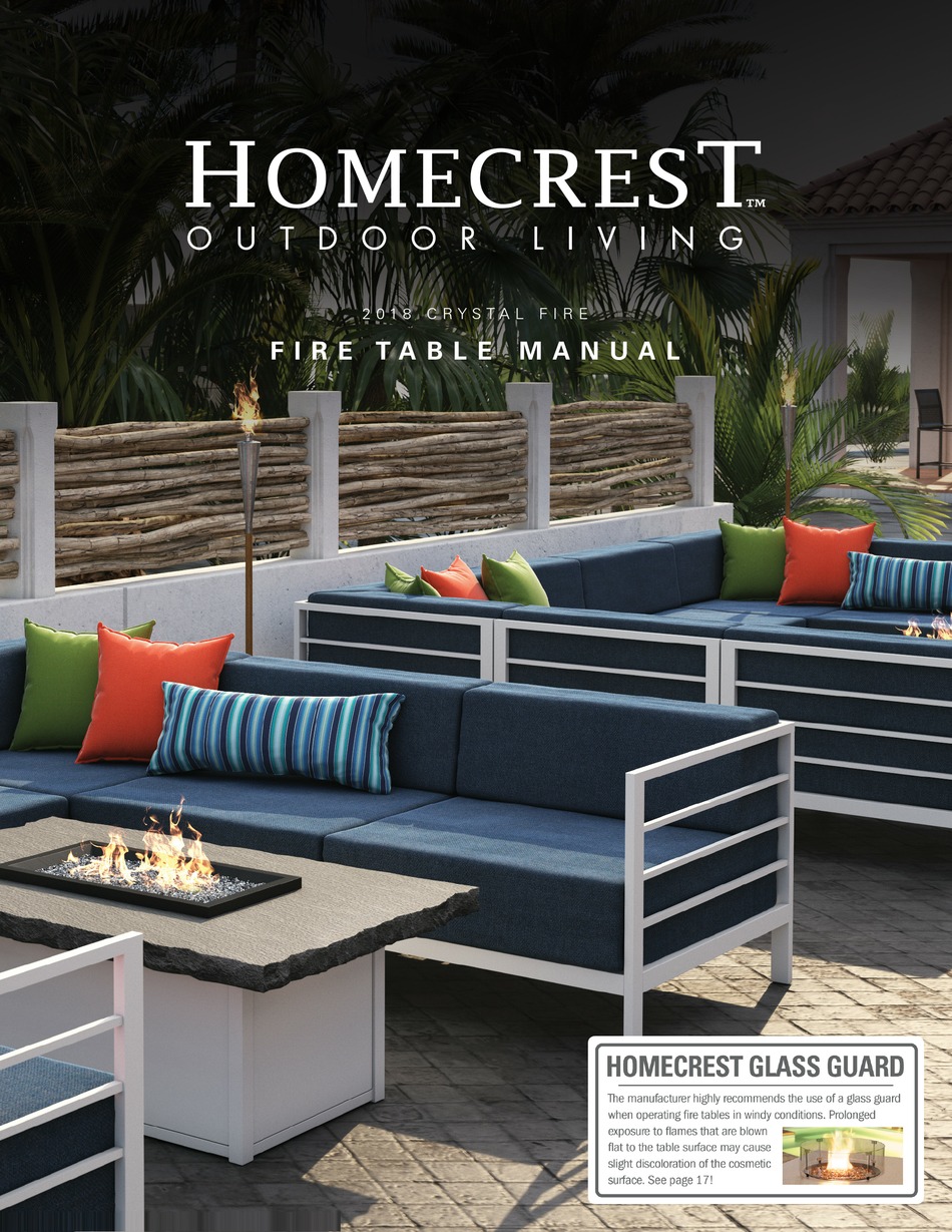 glass fire table on Homecrest Cf 12 Manual Pdf Download Manualslib