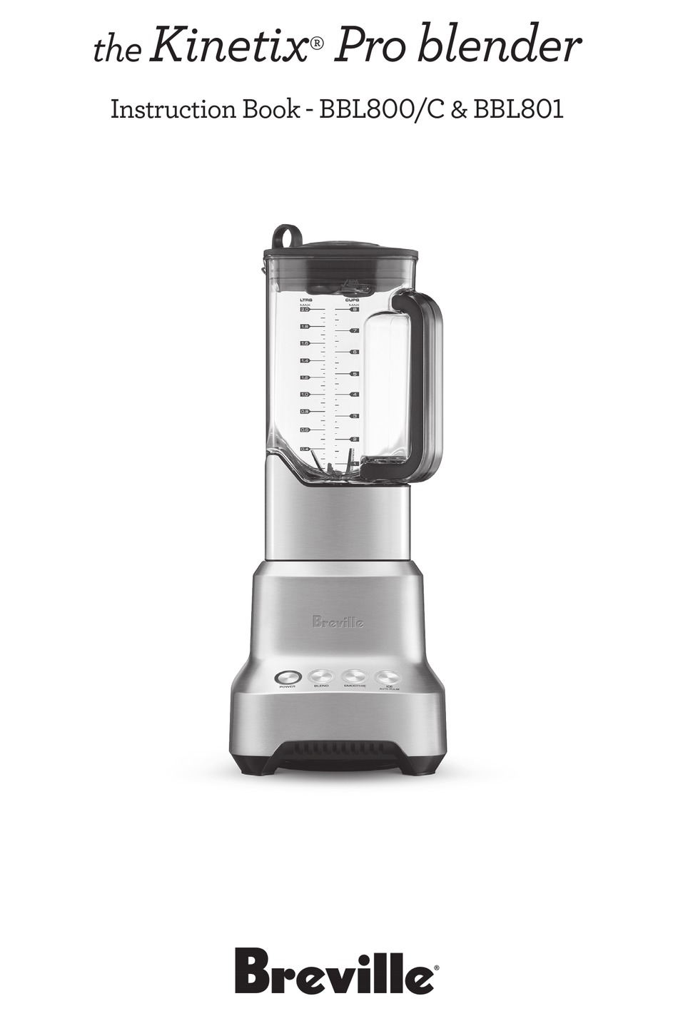 BREVILLE PRO BBL800/C BLENDER INSTRUCTION BOOK ManualsLib