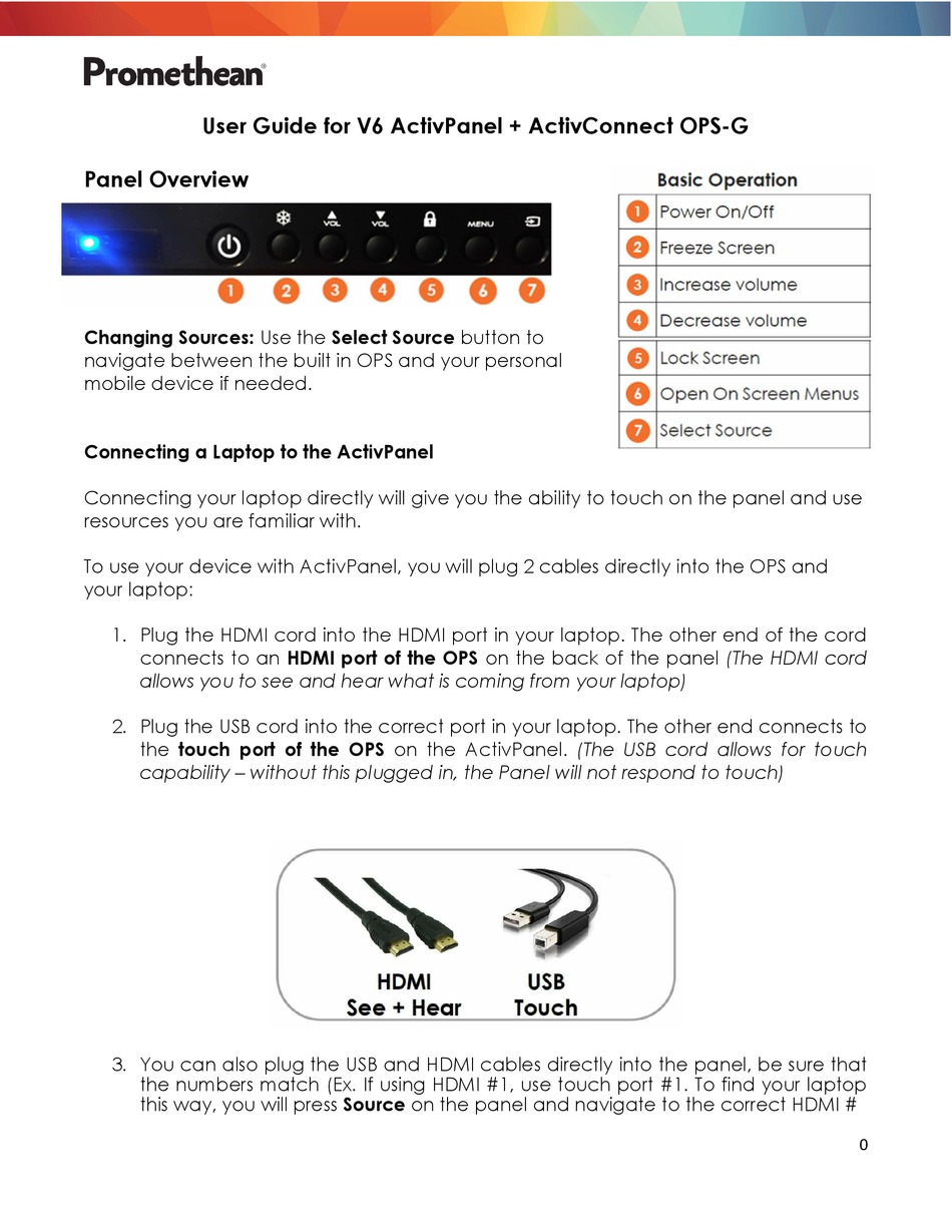 PROMETHEAN V6 ACTIVPANEL MONITOR USER MANUAL ManualsLib