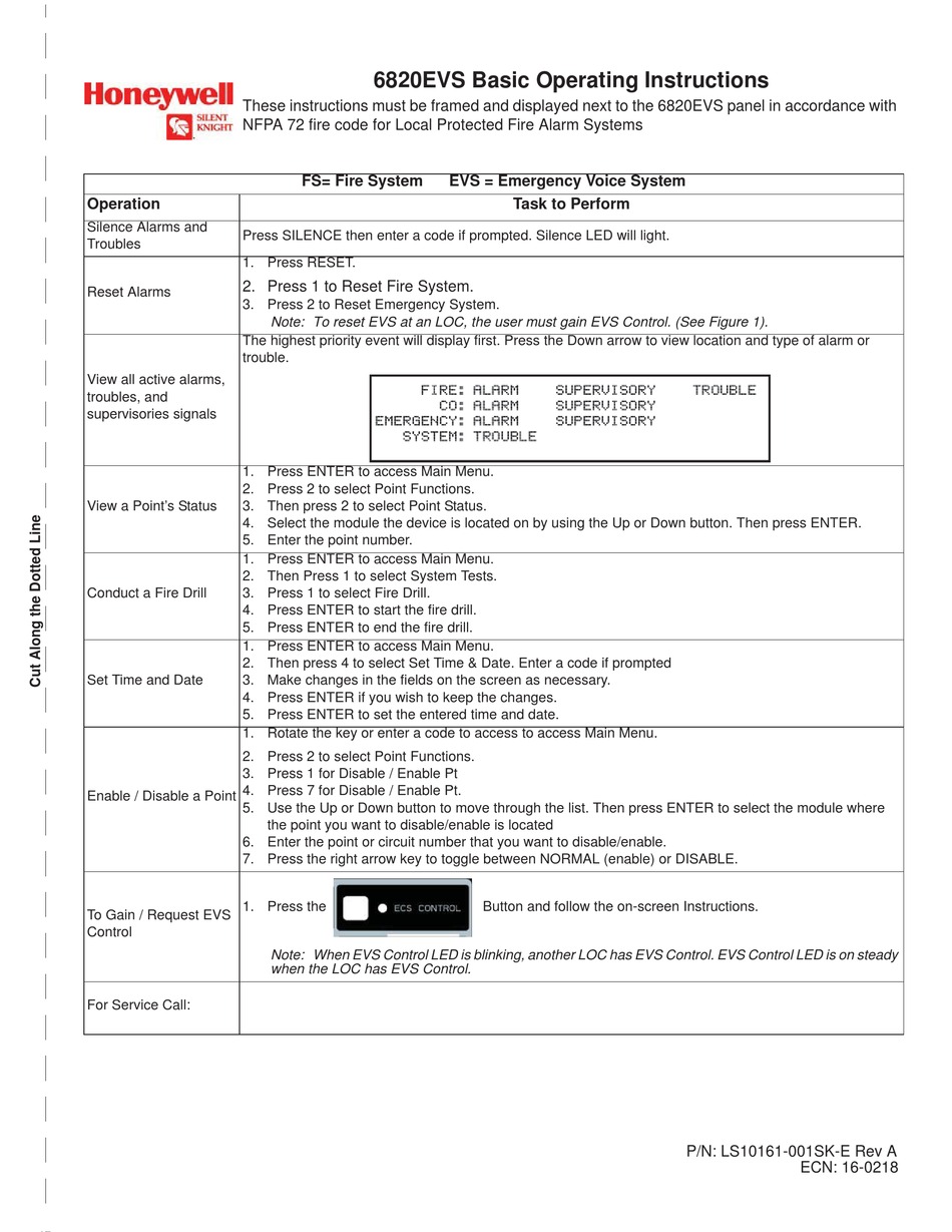 Silent Knight 5820xl Data Sheet