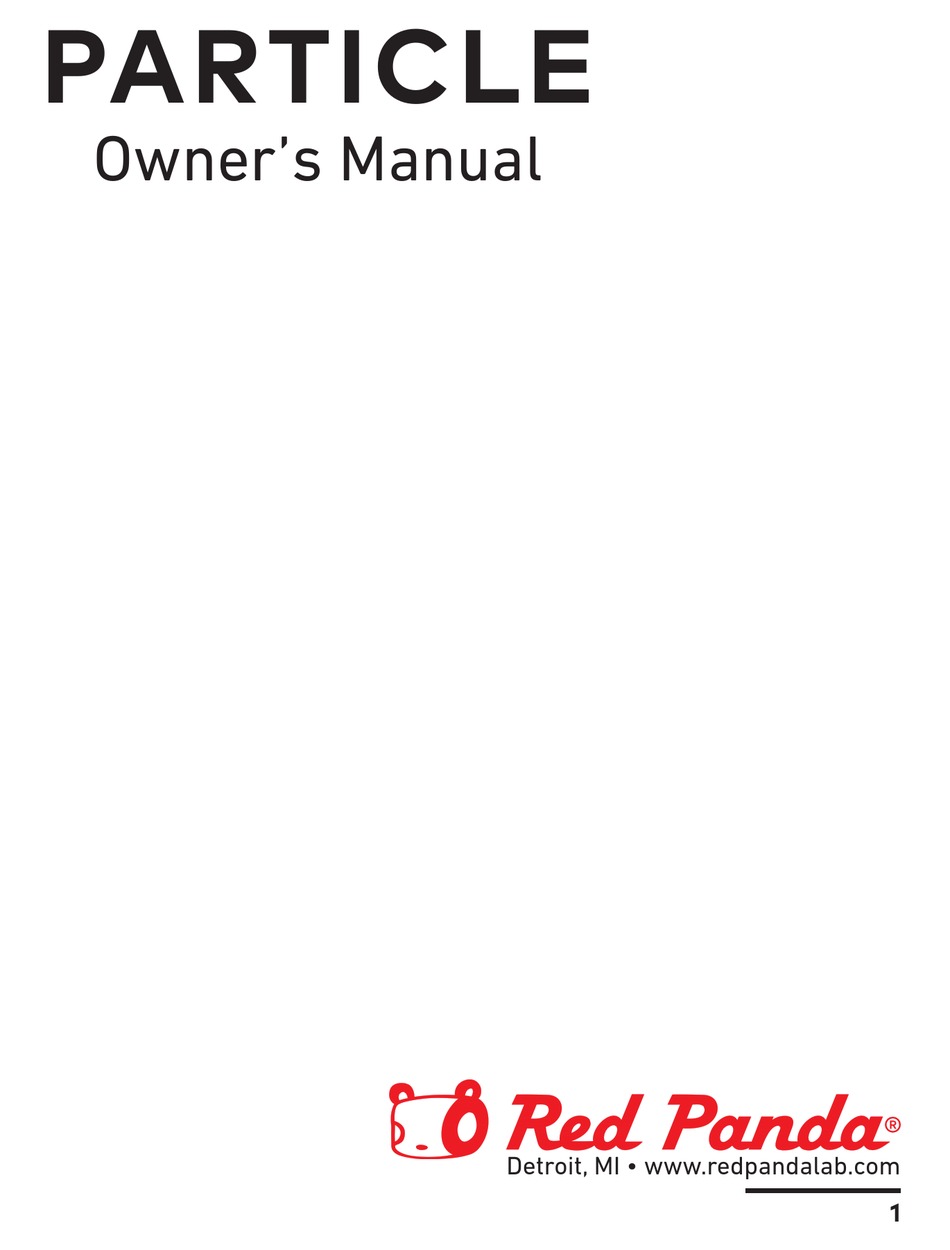 RED PANDA PARTICLE 2 OWNER'S MANUAL Pdf Download | ManualsLib