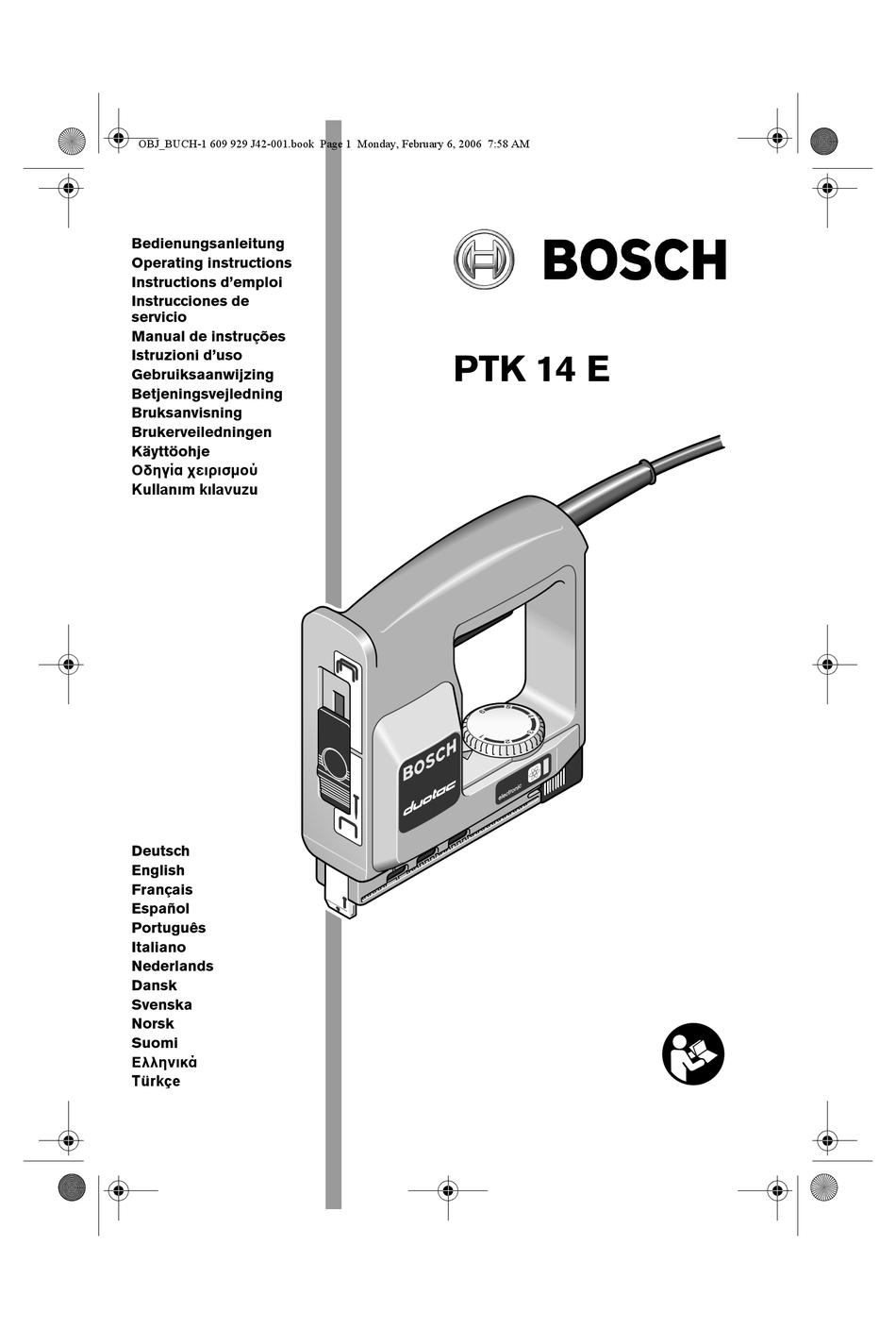 adecuado para PTK 14 e Bosch grapadora-set 4 piezas 