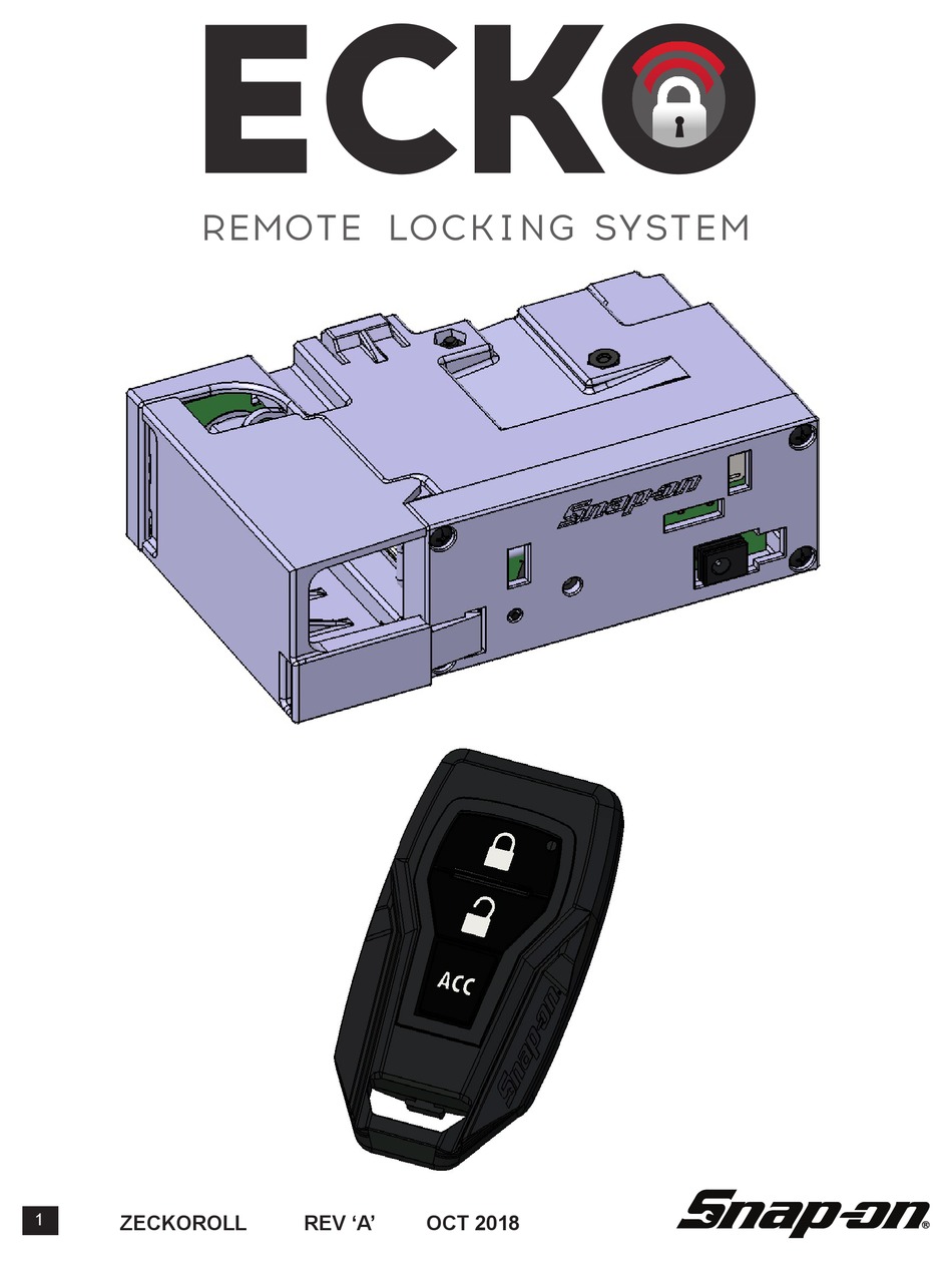 SNAPON ECKO SECURITY SYSTEM MANUAL ManualsLib