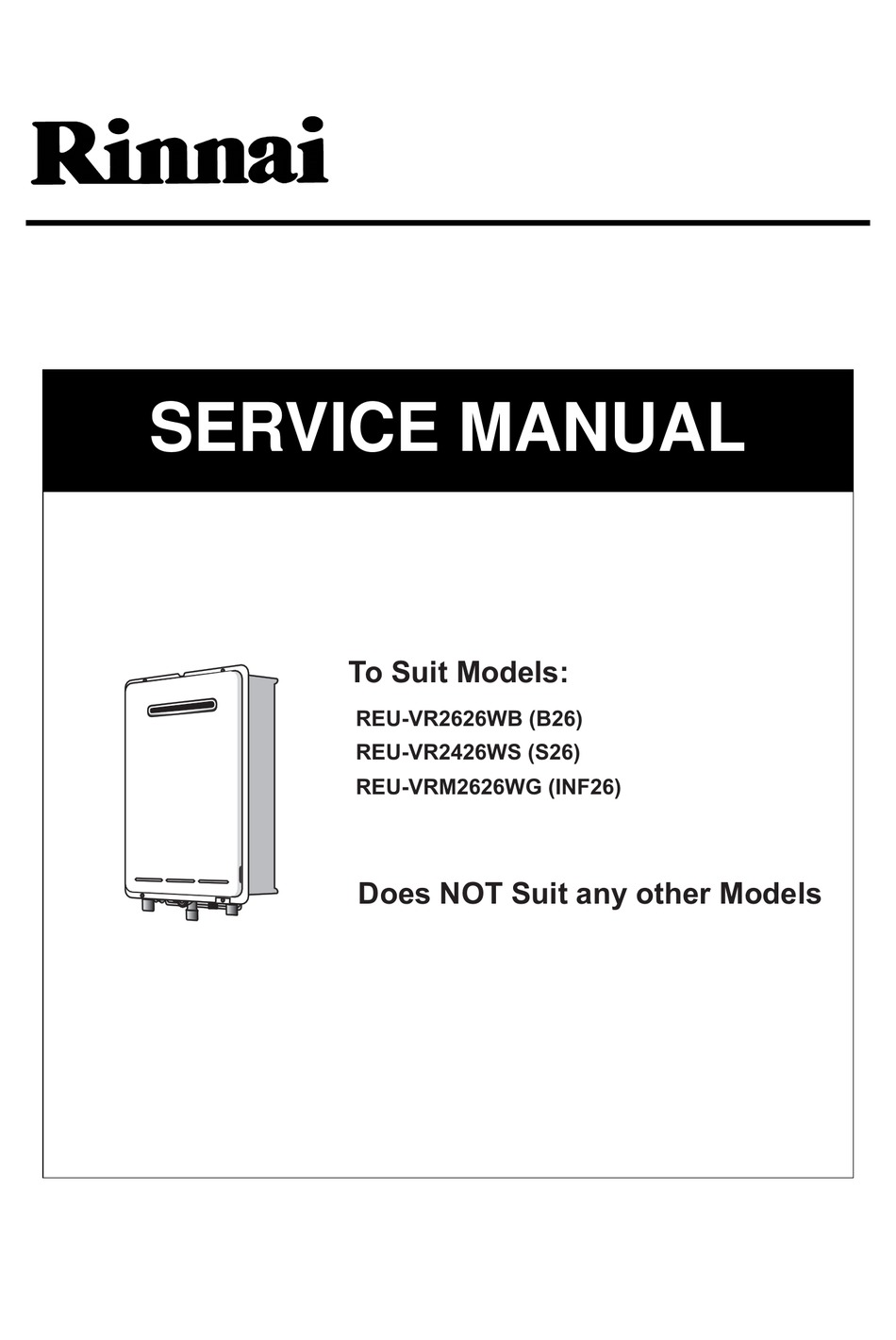 RINNAI REUVR2626W SERIES WATER HEATER SERVICE MANUAL ManualsLib