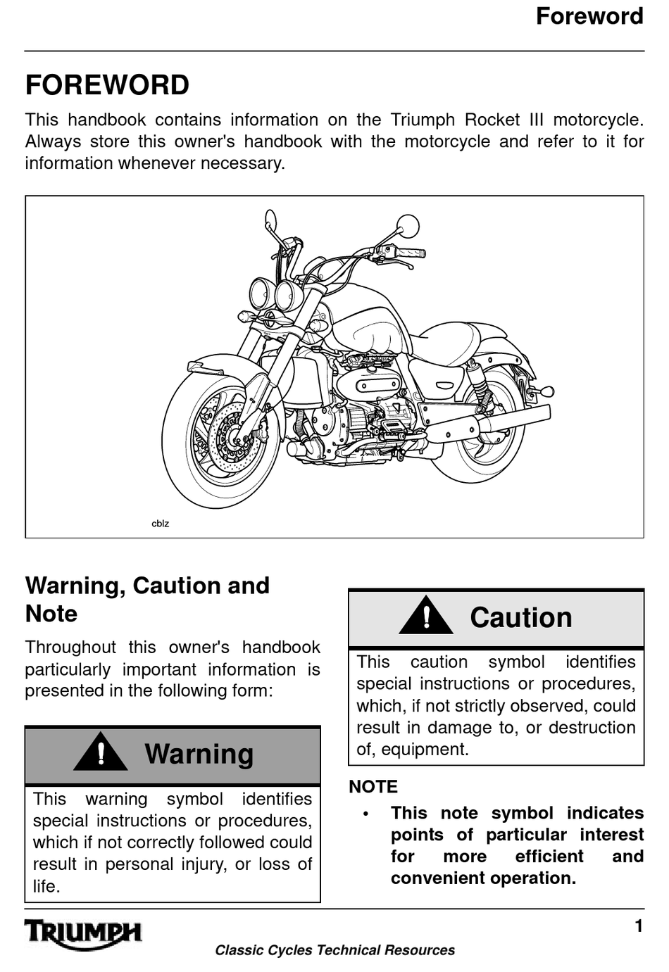 TRIUMPH ROCKET III MANUAL Pdf Download ManualsLib