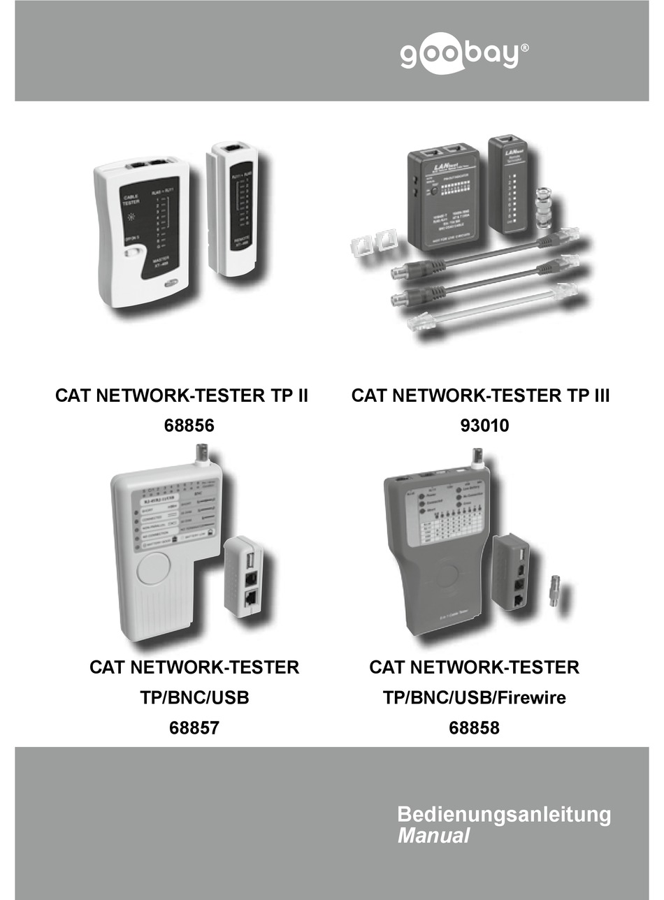 GOOBAY 68856 CABLE TESTER MANUAL ManualsLib