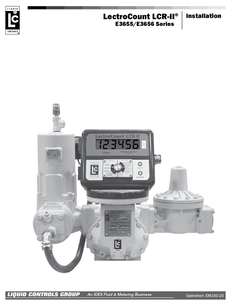 LIQUID CONTROLS LECTROCOUNT LCRII E3655 SERIES INSTALLATION MANUAL Pdf