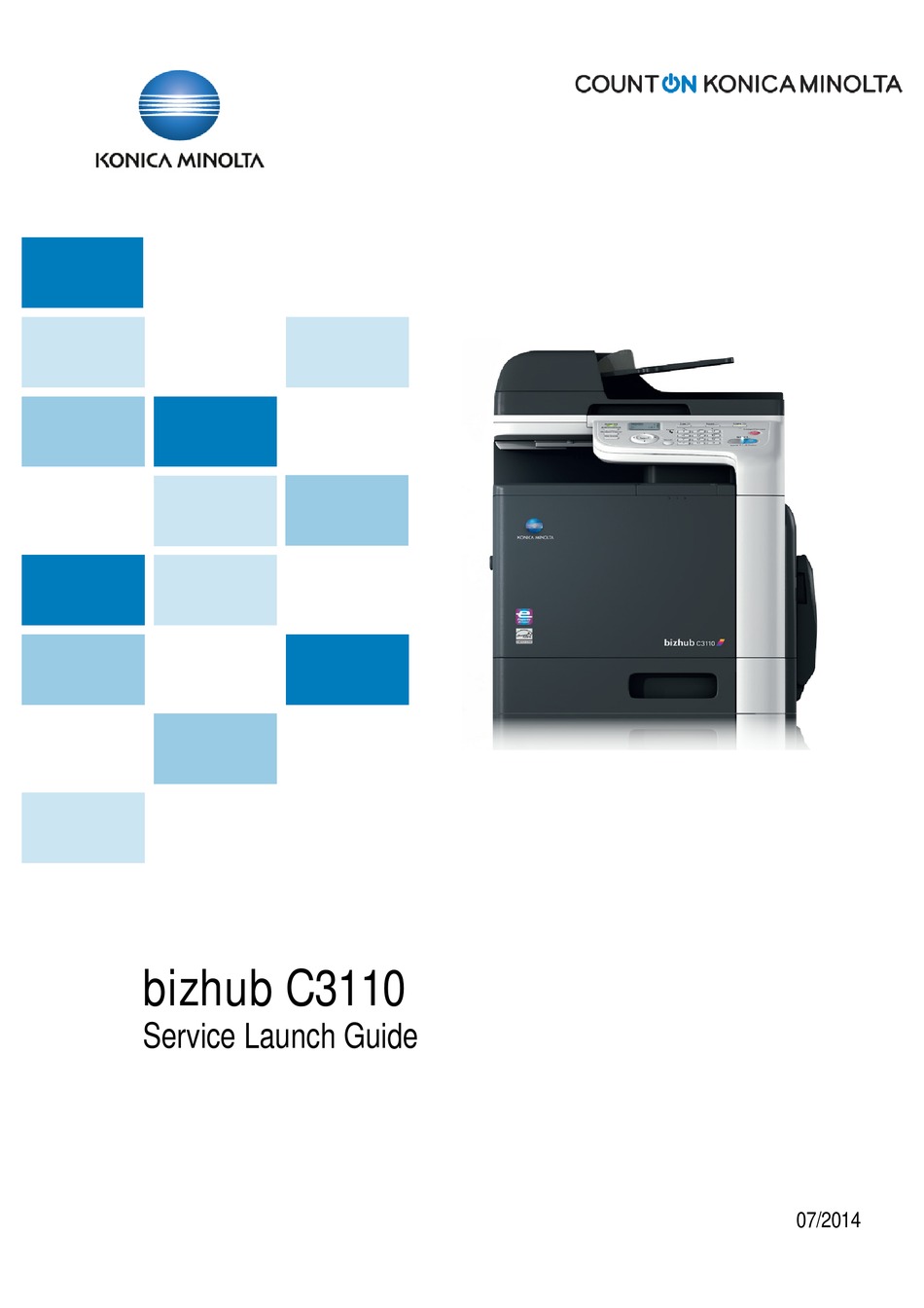 Konica Minolta Bizhub C3110 Service Launch Manual Pdf Download Manualslib