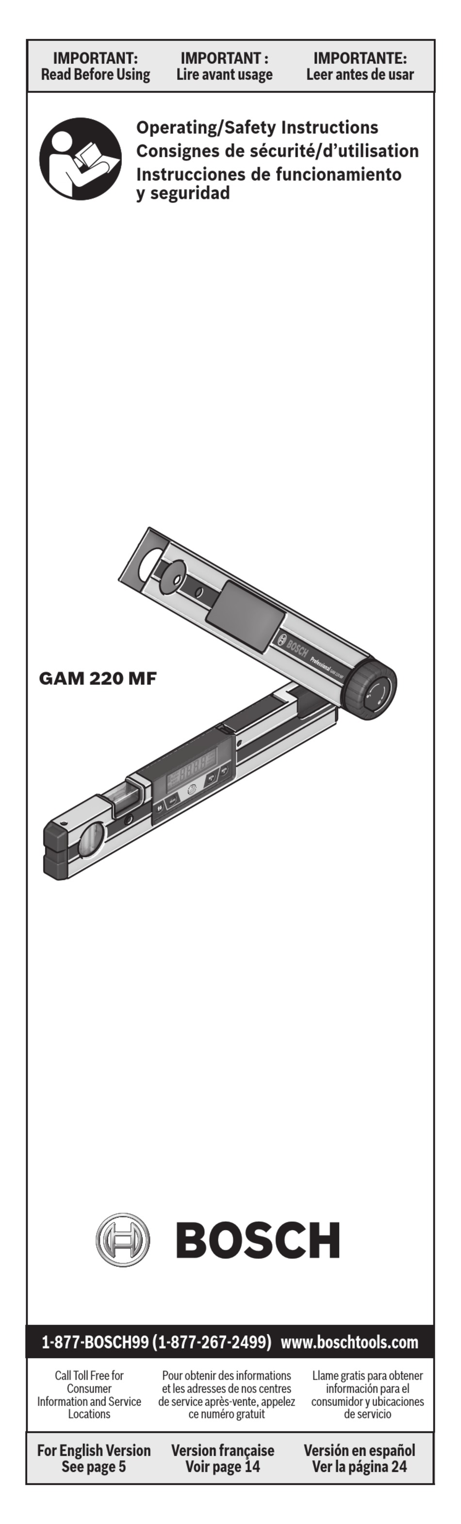 Bosch Gam 2 Mf Operating Safety Instructions Manual Pdf Download Manualslib