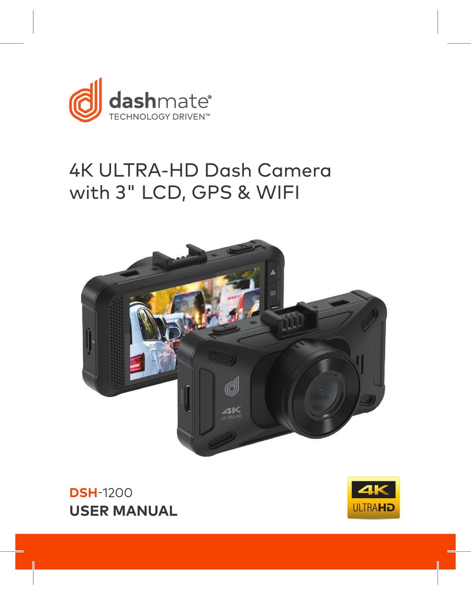 dashmate DSH-922 Full HD Dual Channel Discreet Dash Camera with inbuilt GPS  and WiFi User Manual