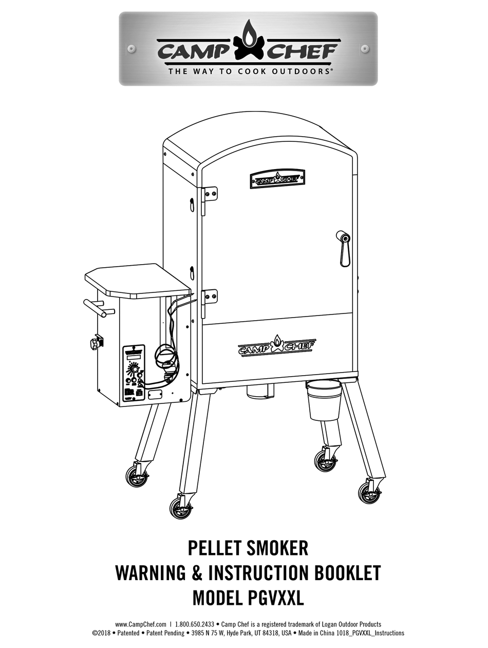 CAMP CHEF PGVXXL SMOKER WARNING & INSTRUCTION BOOKLET | ManualsLib