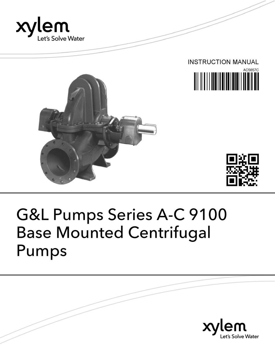 XYLEM G&L AC 9100 SERIES WATER PUMP INSTRUCTION MANUAL ManualsLib