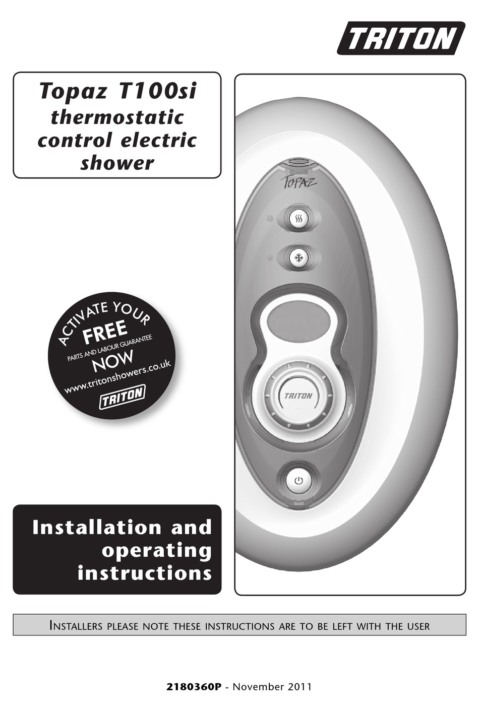 Triton Topaz T100si Installation And Operating Instructions Manual Pdf Download Manualslib Triton Topaz T100si Installation And Operating Instructions Manual Pdf Download Manualslib