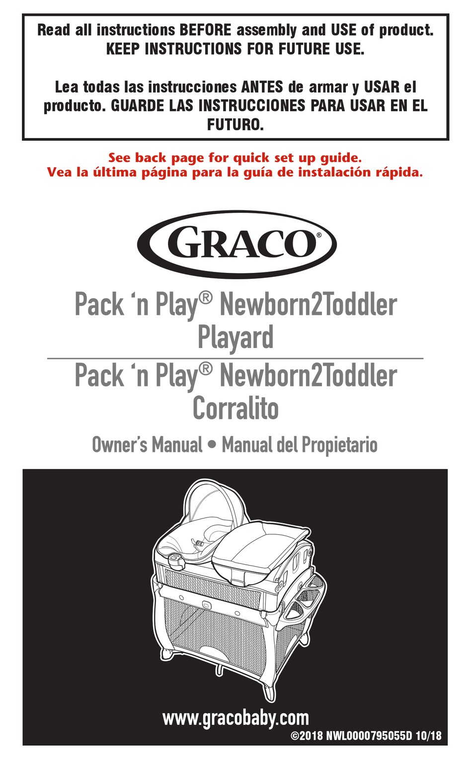 GRACO PACK 'N PLAY NEWBORN2TODDLER OWNER'S MANUAL Pdf