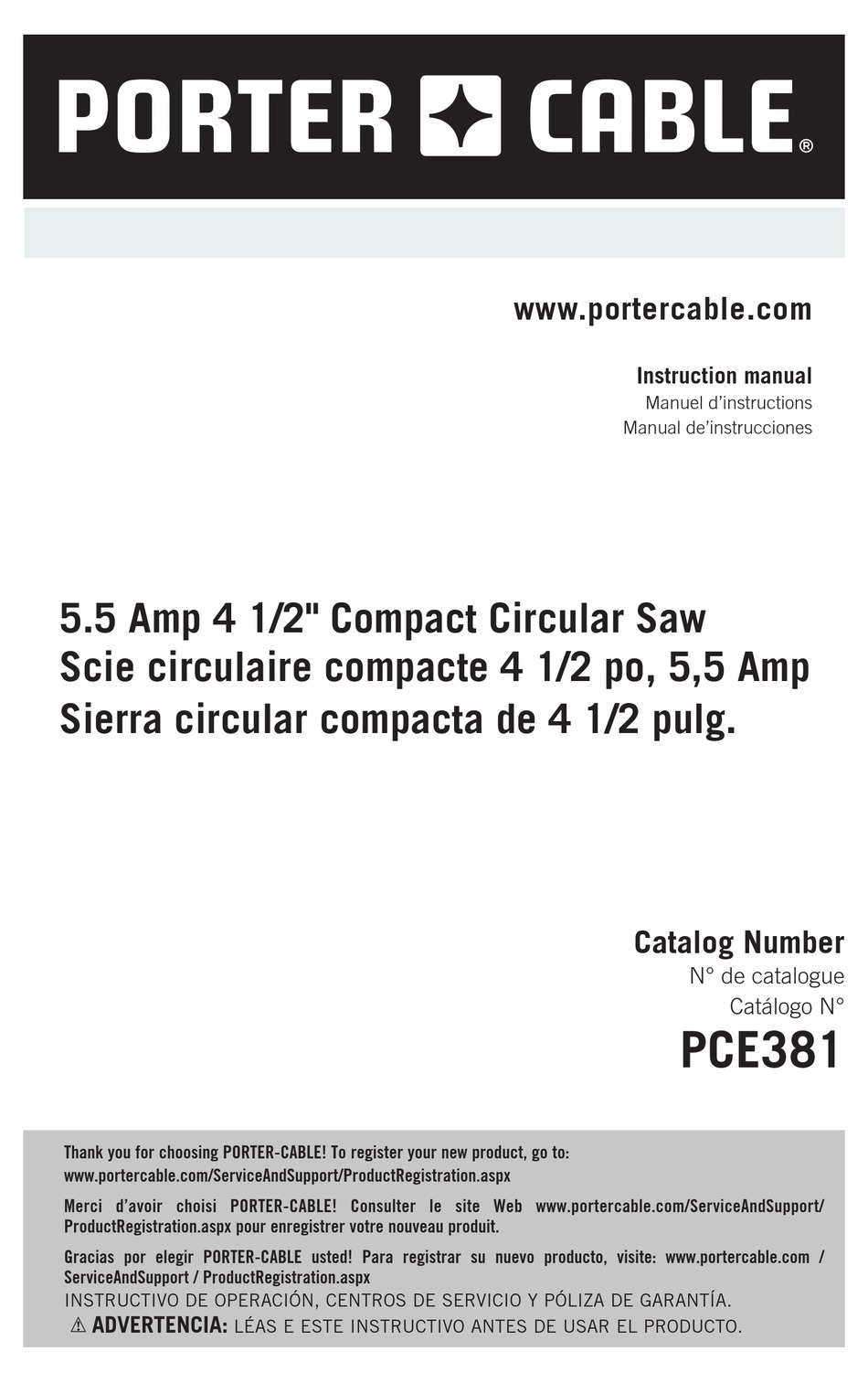 Maintenance Porter Cable PCE381 Instruction Manual Page 10