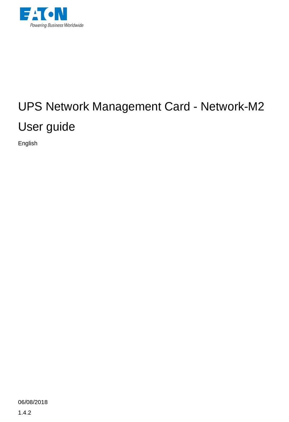 EATON NETWORKM2 NETWORK CARD USER MANUAL ManualsLib