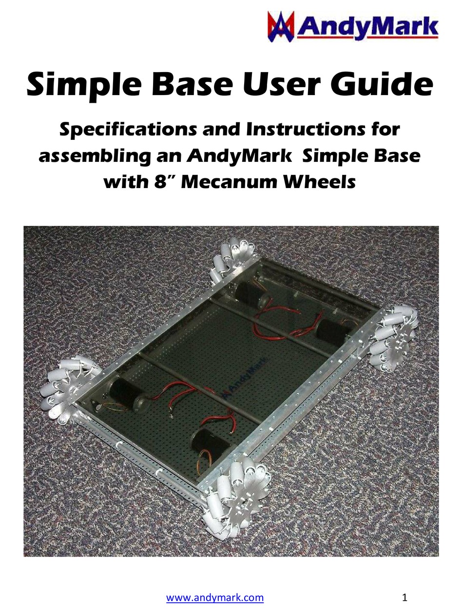 ANDYMARK SIMPLE BASE MOTORIZED TOY CAR USER MANUAL ManualsLib