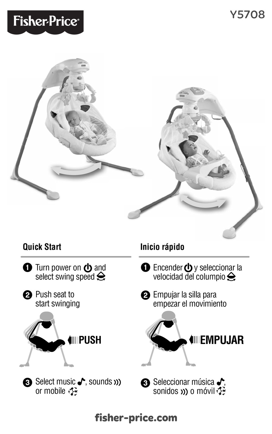 FISHERPRICE Y5708 BABY SWING QUICK START MANUAL ManualsLib