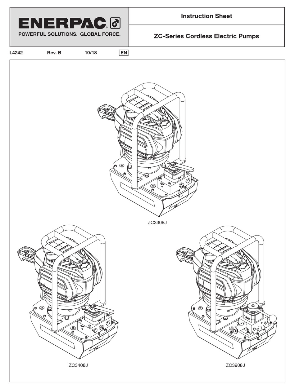 ENERPAC ZCSERIES WATER PUMP INSTRUCTION SHEET ManualsLib