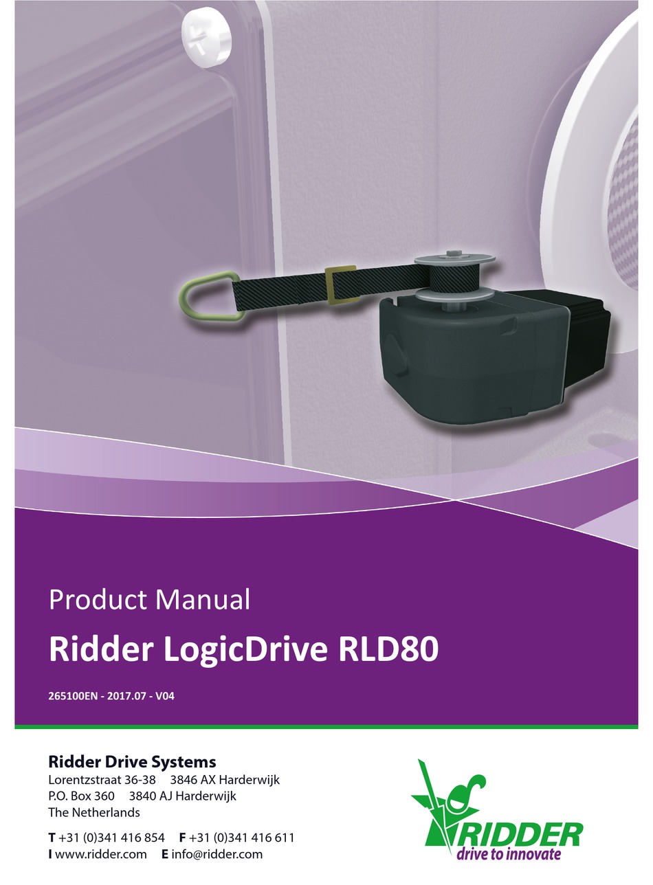RIDDER DRIVE SYSTEMS LOGICDRIVE RLD80 DC DRIVE PRODUCT MANUAL ManualsLib