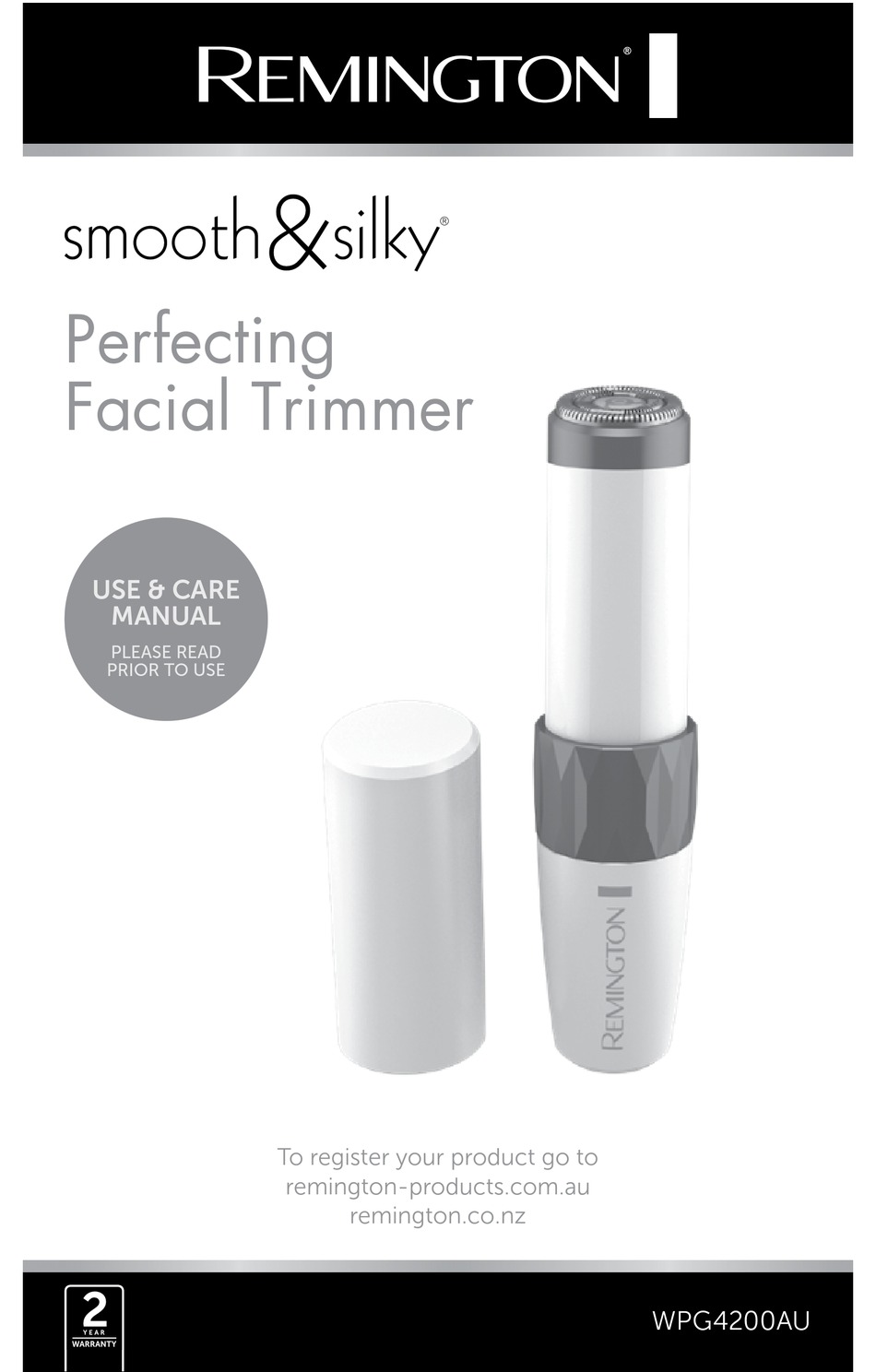 remington smooth & silky perfecting facial trimmer