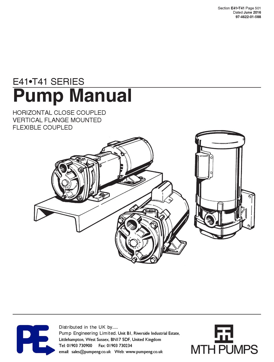 MTH PUMPS T41 SERIES WATER PUMP MANUAL ManualsLib