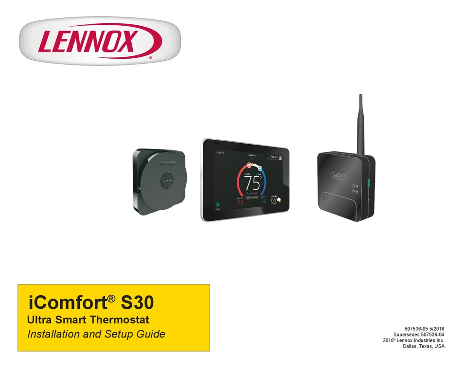 lennox-icomfort-s30-thermostat-installation-and-setup-manual-manualslib