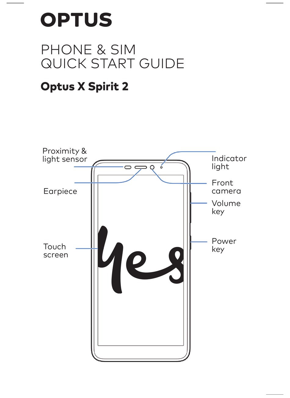 OPTUS X SPIRIT 2 CELL PHONE QUICK START MANUAL ManualsLib