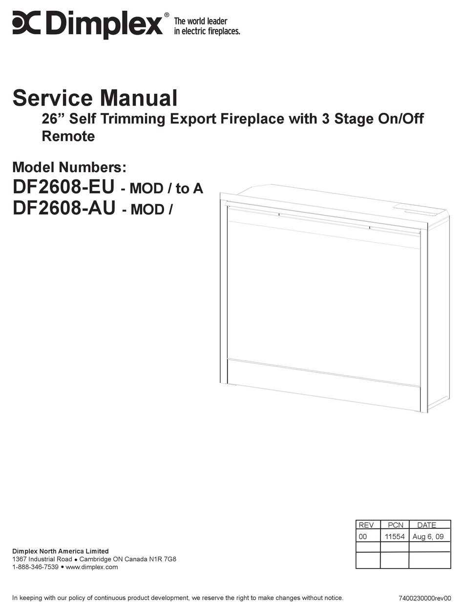 Dimplex Df2608 Au Service Manual Pdf Download Manualslib