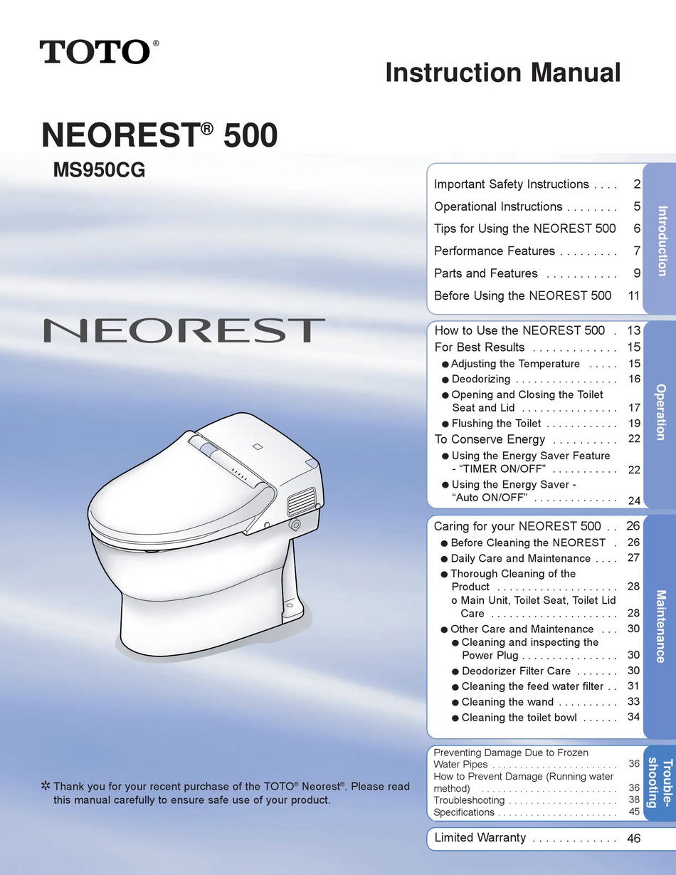 Toto neorest 500