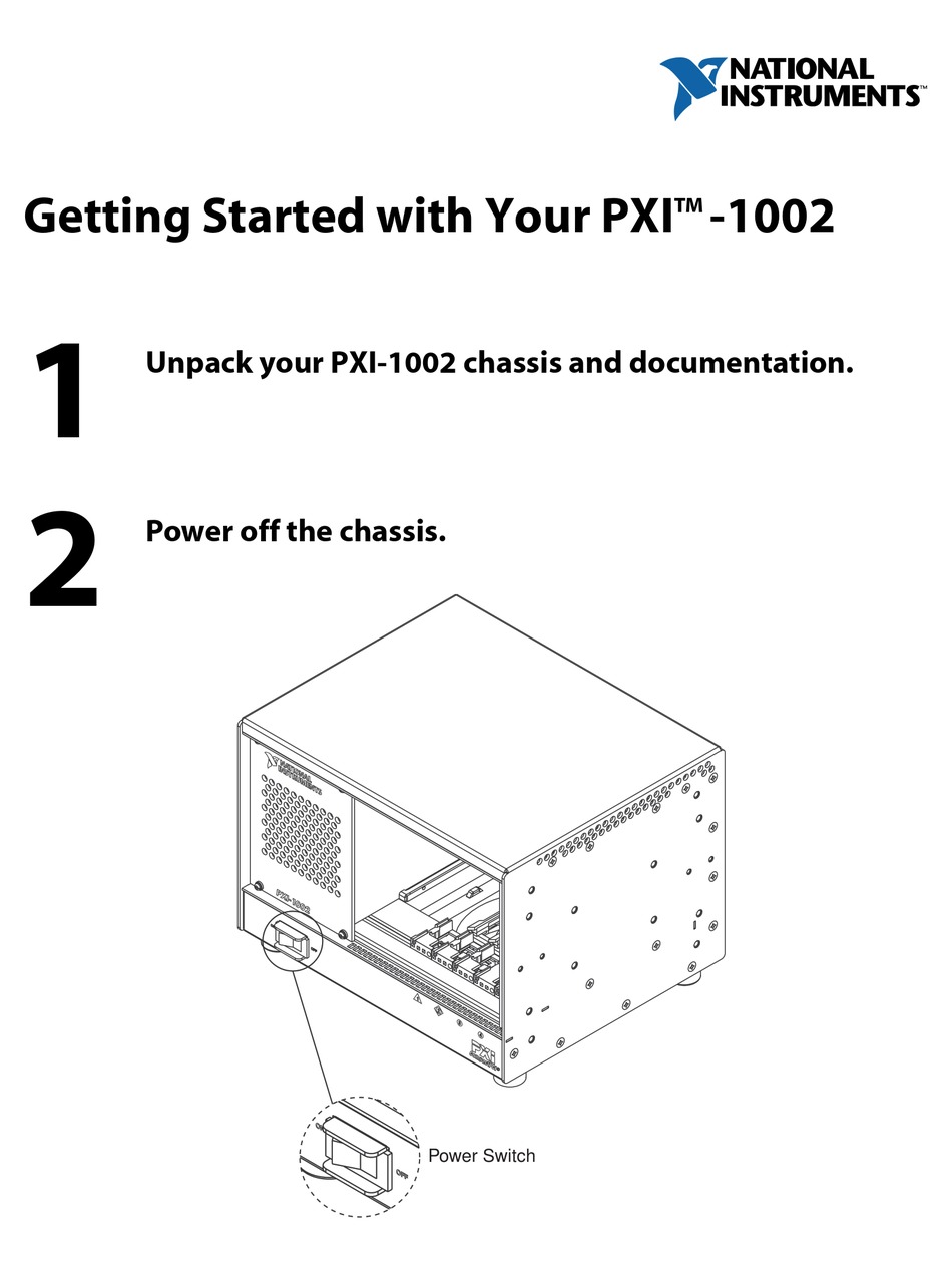 NATIONAL INSTRUMENTS PXI1002 GETTING STARTED Pdf Download ManualsLib