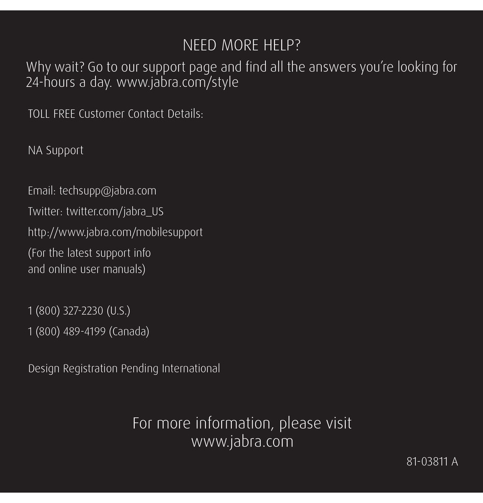 JABRA STYLE HEADSET QUICK START MANUAL ManualsLib