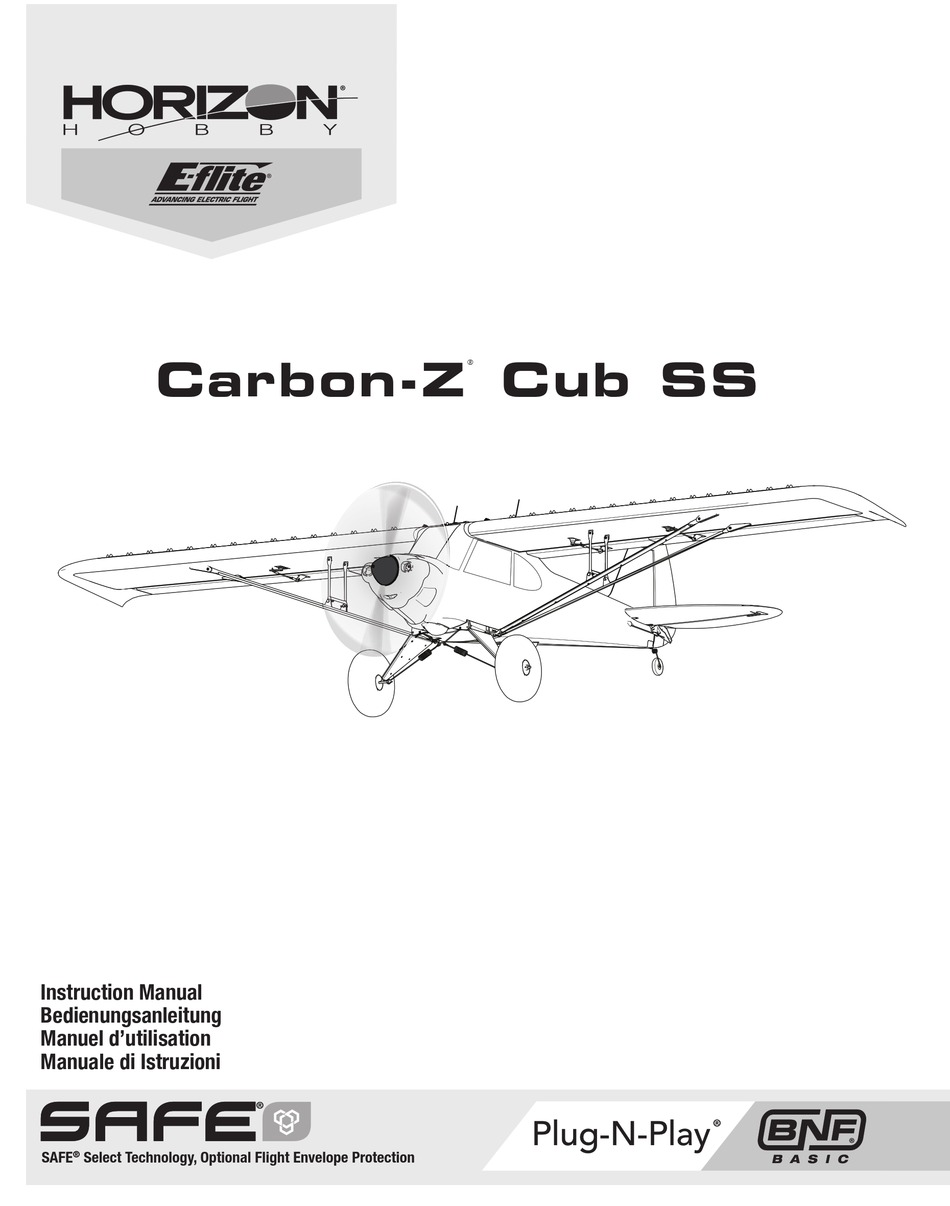 E Flite Carbon Z Cub Ss Instruction Manual Pdf Download Manualslib