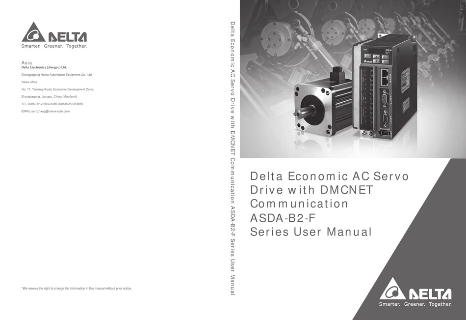 Delta Asda B2 F Series Servo Drive User Manual Manualslib