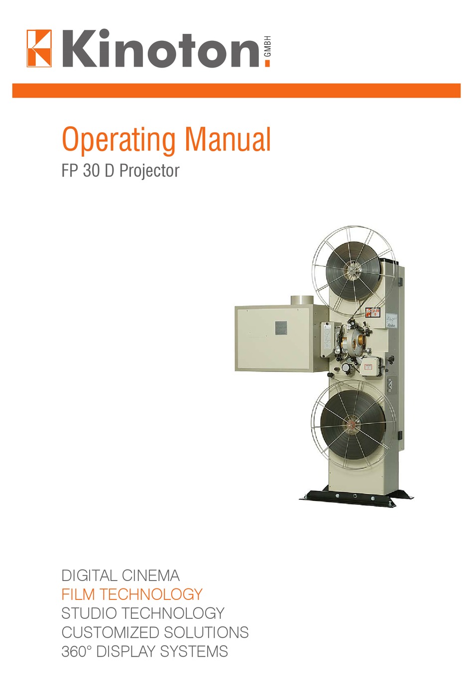 Kinoton Fp 30 D Operating Manual Pdf Download Manualslib