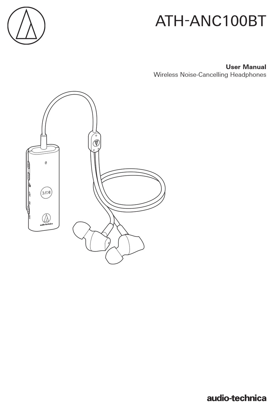 AUDIO TECHNICA ATH-ANC100BT WIRELESS HEADPHONES USER MANUAL | ManualsLib