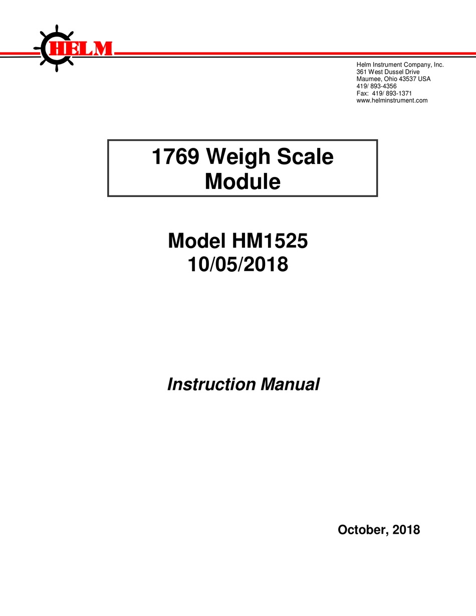 HELM HM1525 INSTRUCTION MANUAL Pdf Download ManualsLib