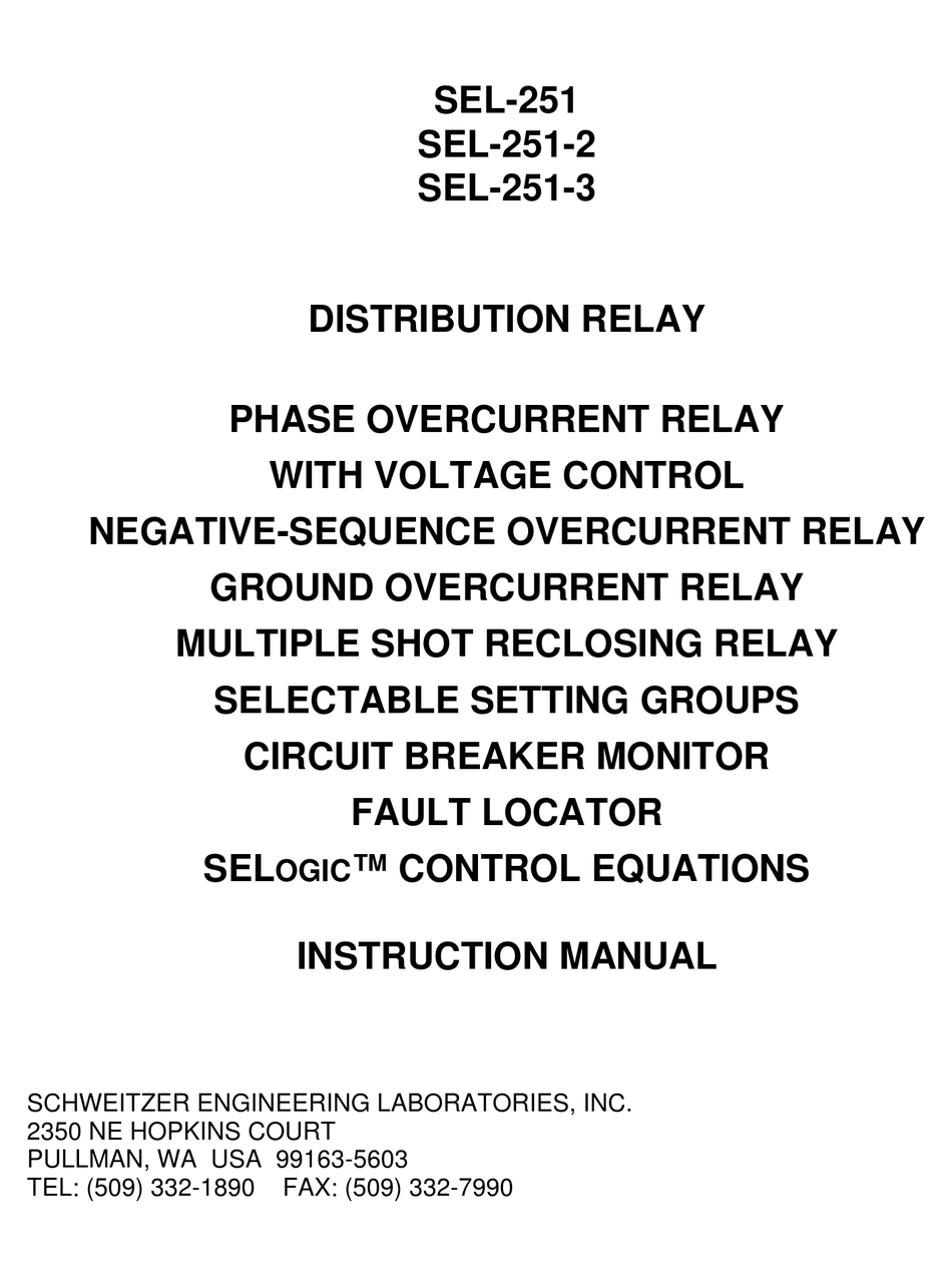 schweitzer-engineering-laboratories-sel-251-instruction-manual-pdf