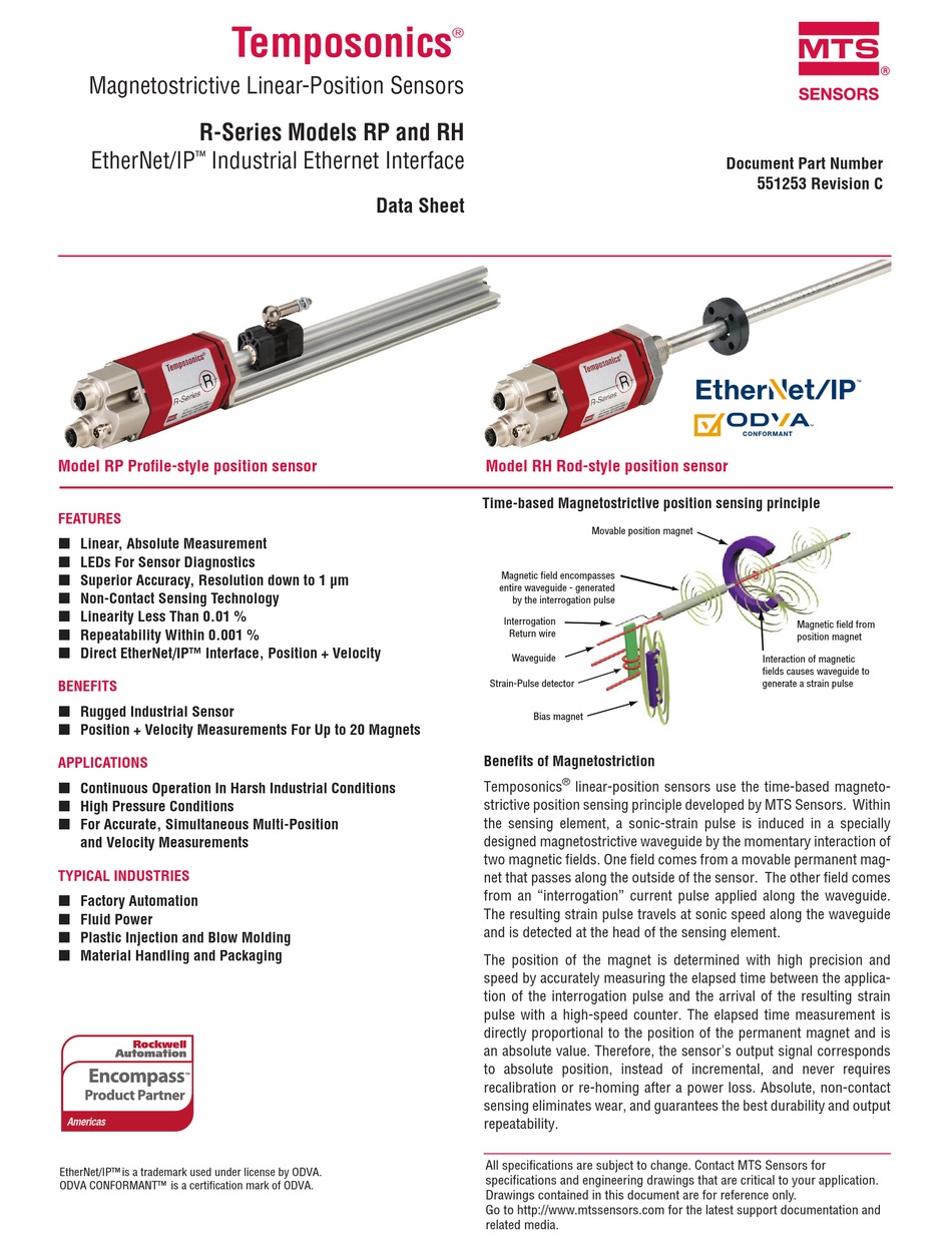 MTS SENSORS TEMPOSONICS R SERIES DATASHEET Pdf Download ManualsLib
