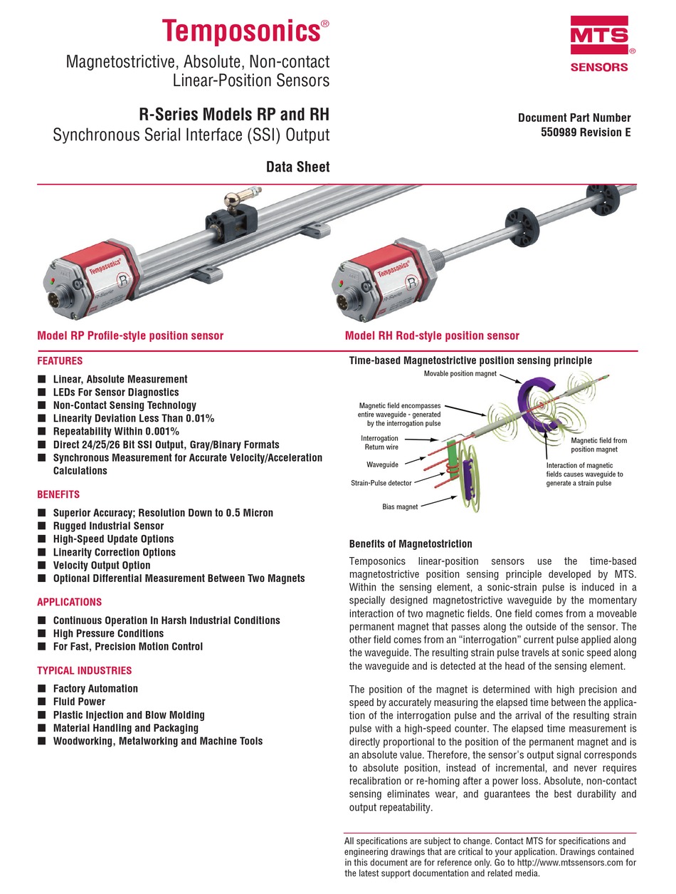 Connections And Wiring - MTS Sensors Temposonics R Series Datasheet [Page  11] | ManualsLib