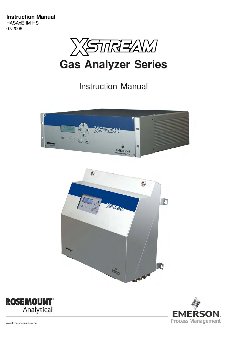 EMERSON ROSEMOUNT XSTREAM SERIES INSTRUCTION MANUAL Pdf Download ...