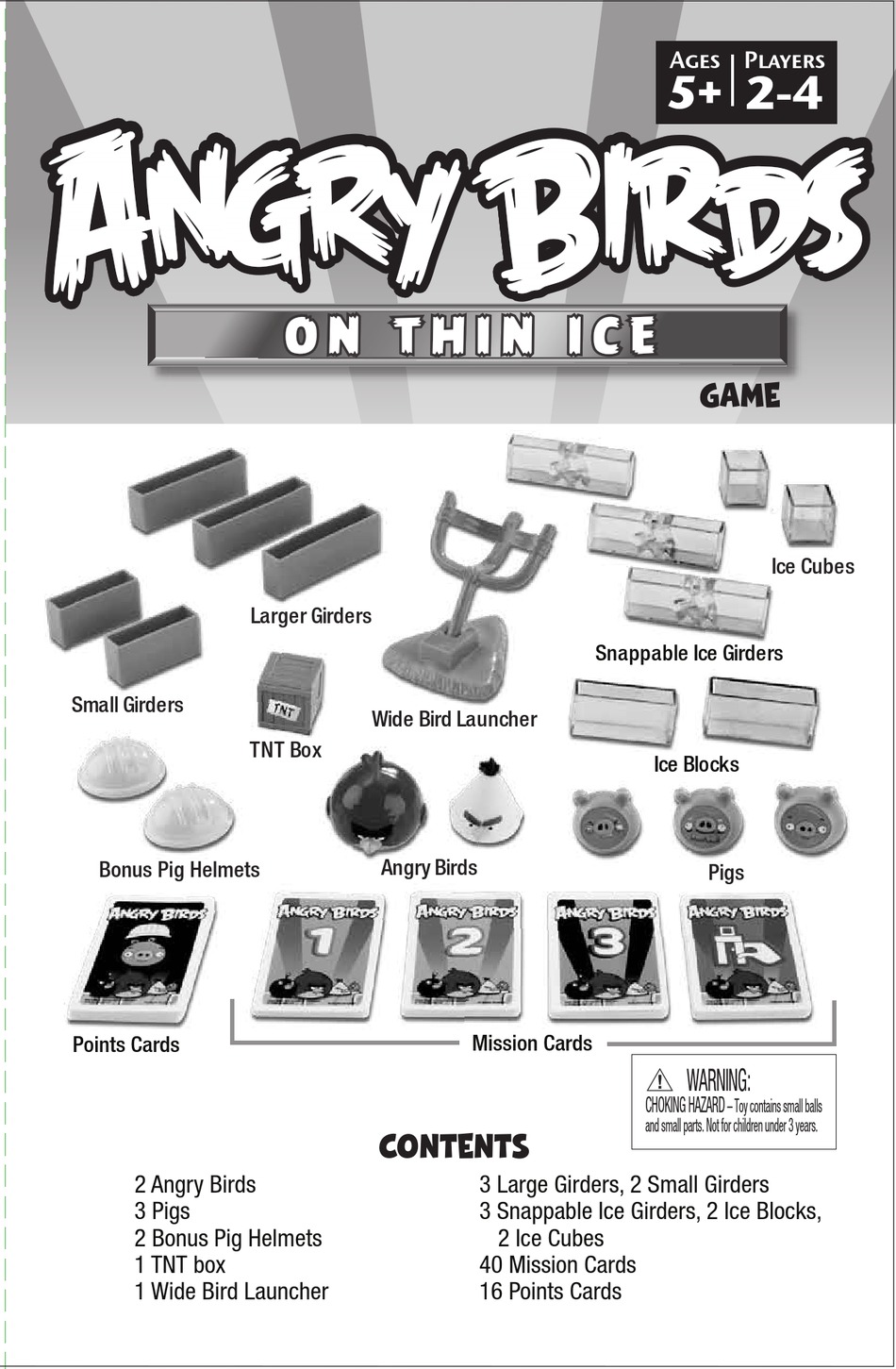 Mattel Angry Birds On Thin Ice Game Manual Pdf Download Manualslib