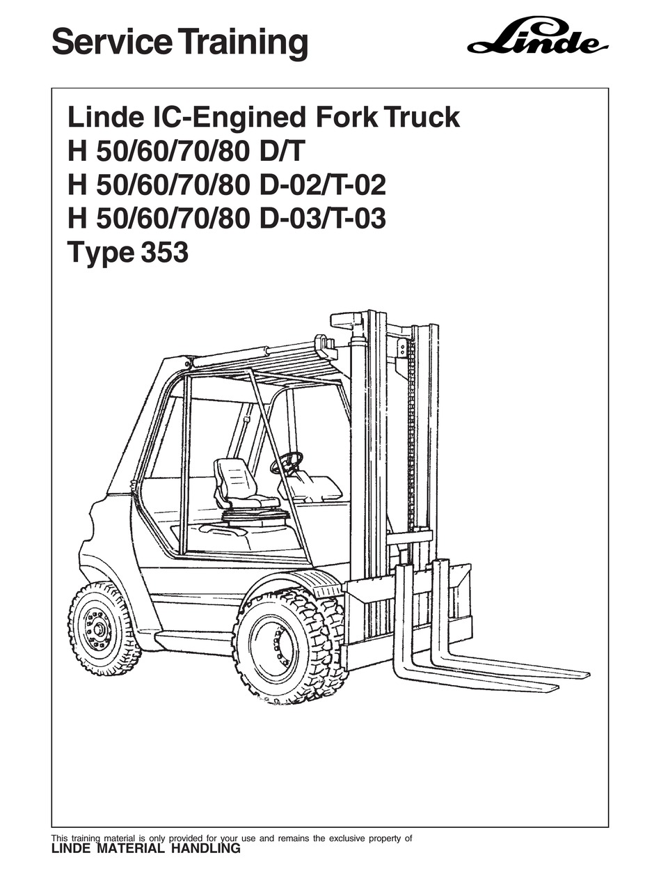 Linde H 50 D Service Training Pdf Download Manualslib