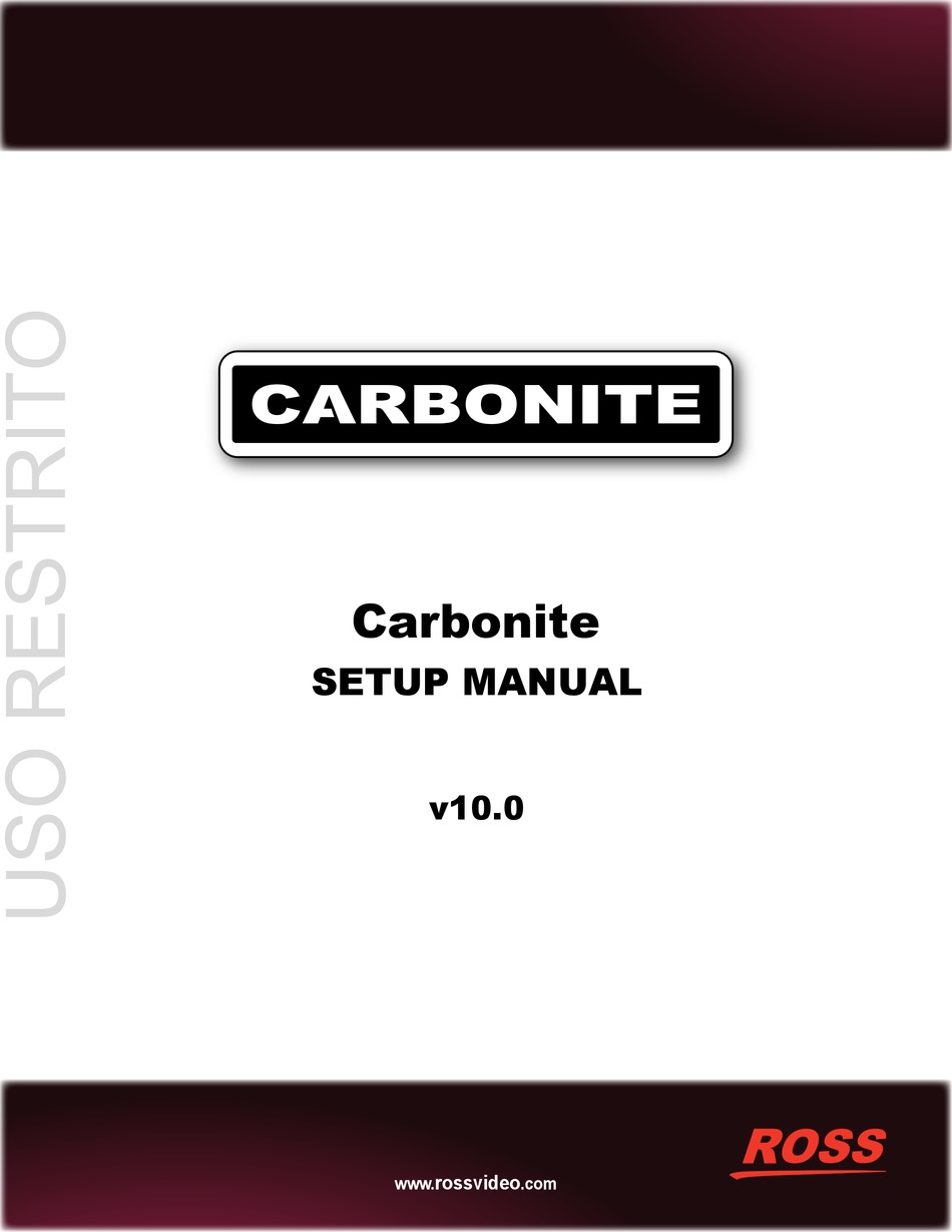ross carbonite black manual