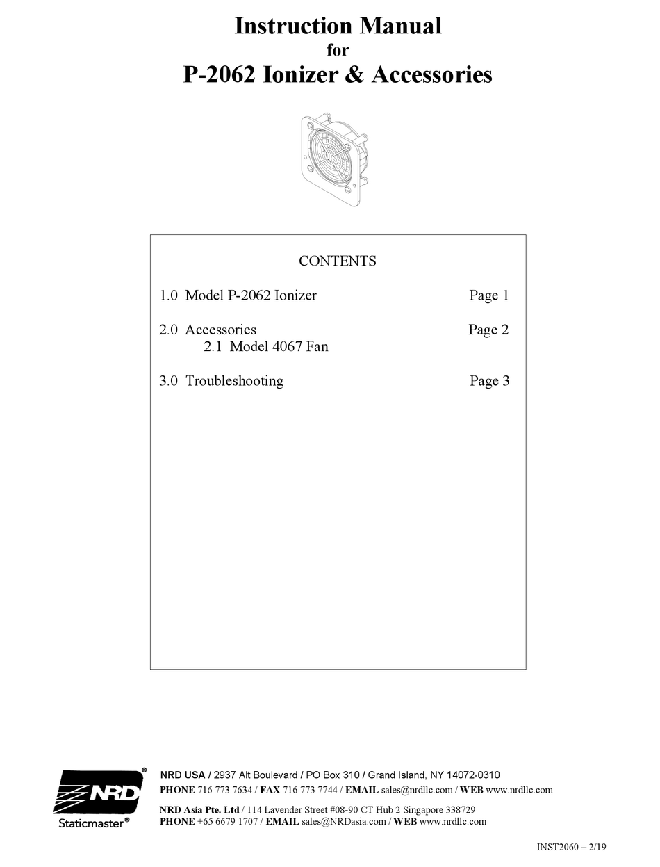 NRD P-2062 INSTRUCTION MANUAL Pdf Download | ManualsLib