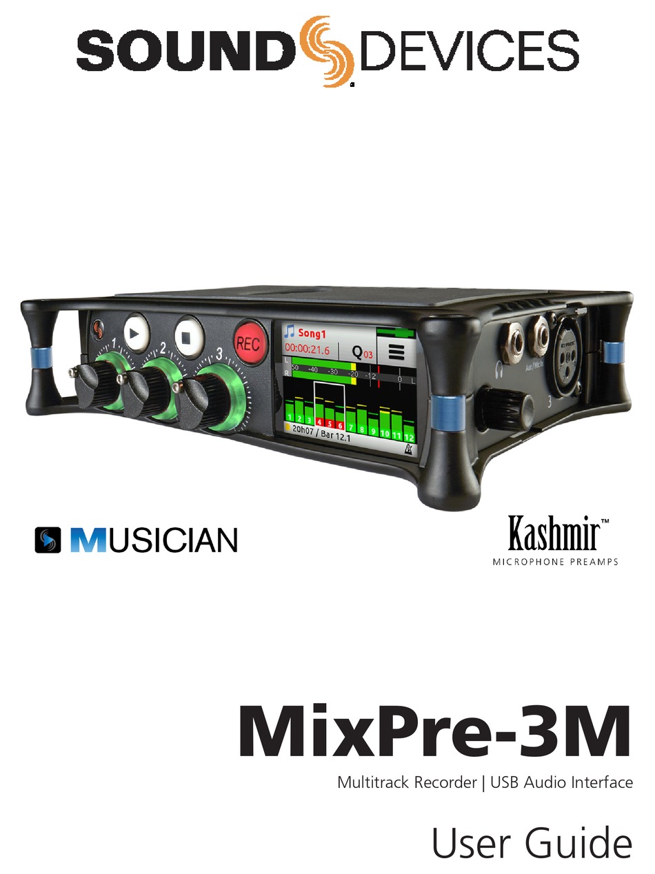 SOUND DEVICES MIXPRE-3M USER MANUAL Pdf Download | ManualsLib